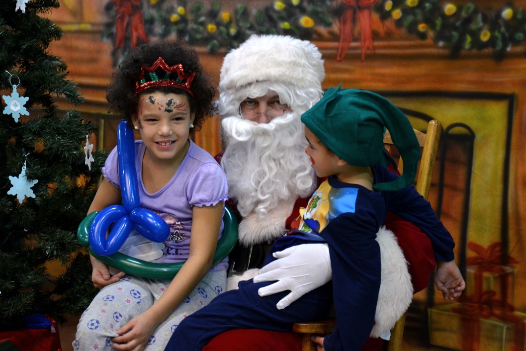 Santa With an Elf and Holly Princess Santa With an Elf and Holly Princess