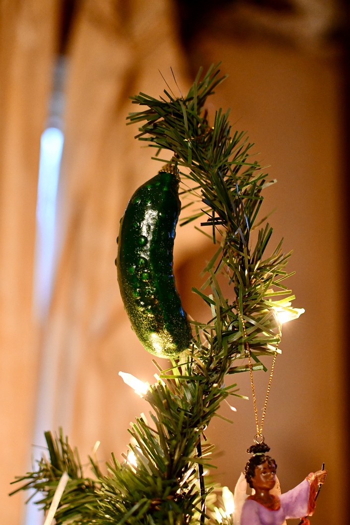 A Christmas Pickle at the Top
