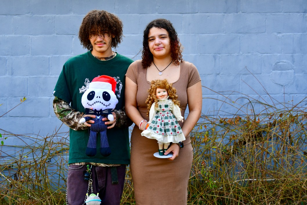 Brother and Sister With Dolls 2