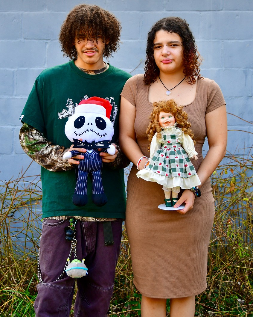 Brother and Sister With Dolls 3