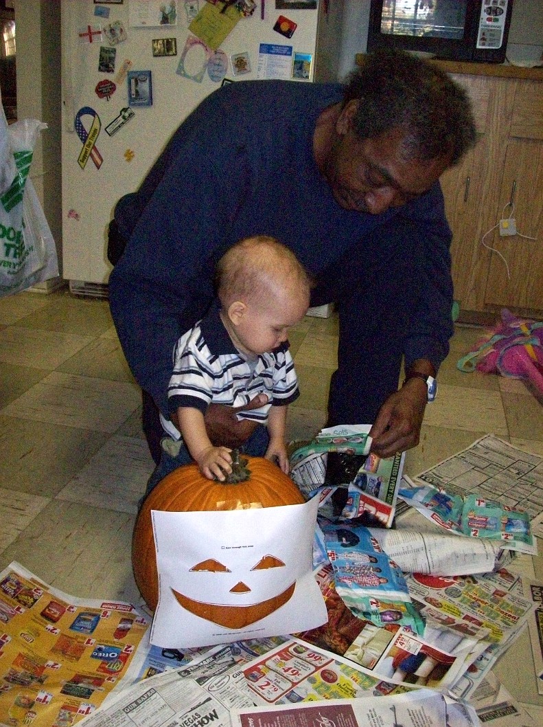 Helping Malachi With the Pumpkin Helping Malachi With the Pumpkin