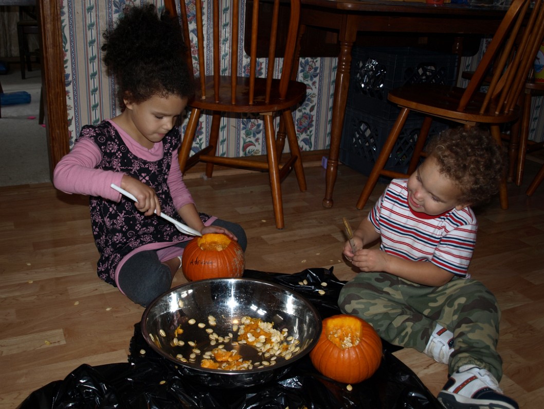 Hollowing Their Pumpkins Hollowing Their Pumpkins